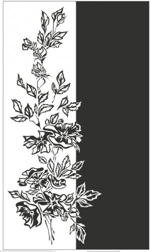 Пескоструйный рисунок Цветы 1317